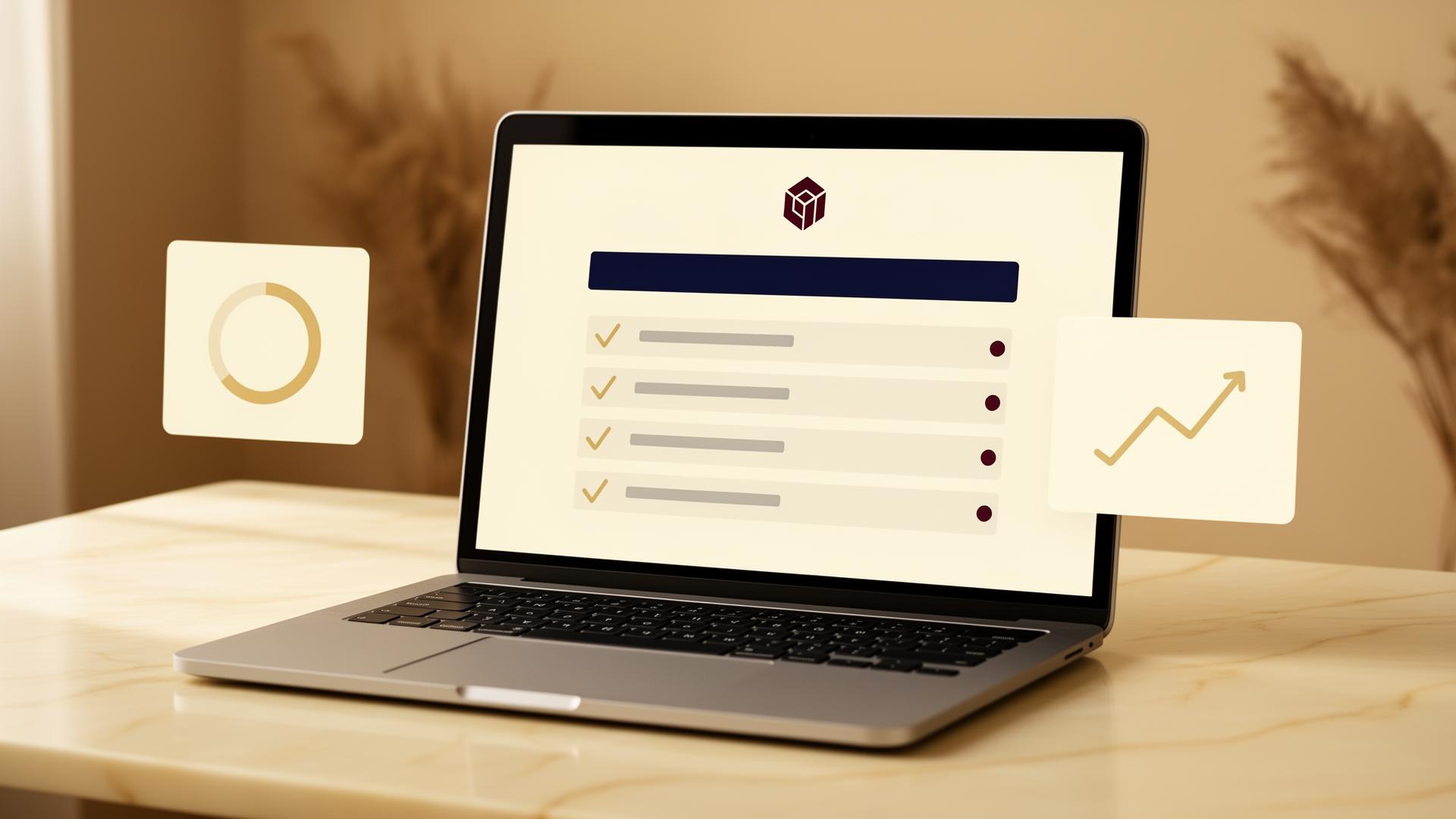 Premium website mockup voor Webdex gratis audit met checklist